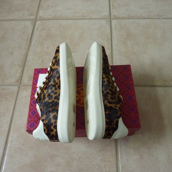 Tory Burch 'Howell' Leopard Pattern Court Sneakers - Picture 8 of 12